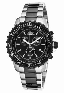 Invicta Specialty Quartz Analog Day Date Black Dial Two Tone Stainless Steel Watch # 17068 (Men Watch)