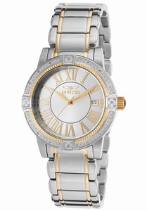 Invicta Specialty Quartz Analog Date Silver Dial Two Tone Stainless Steel Watch # 17074 (Women Watch)