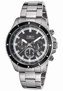 Invicta Pro Diver Quartz Chronograph Date Black Dial Stainless Steel Watch # 17076 (Men Watch)