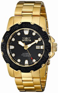 Invicta Black Dial Stainless Steel Band Watch #17090 (Men Watch)