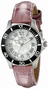 Invicta Quartz Roman Numerals Dial Purple Leather Watch # 17094-2 (Women Watch)