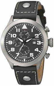 Invicta I Force Quartz Day Date Month Grey Leather Watch # 17103 (Men Watch)