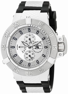 Invicta Silver-tone Dial Polyurethane Watch #17113 (Men Watch)