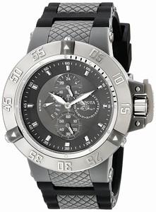 Invicta Gunmetal Dial Stainless Steel Watch #17115 (Men Watch)