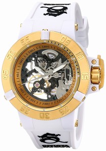 Invicta Gold Skeleton Automatic Watch #17140 (Women Watch)