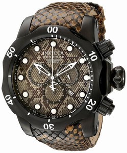 Invicta Venom Quartz Chronograph Date Brown Leather Watch # 17151 (Men Watch)