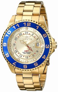 Invicta Champagne Dial Stainless Steel Band Watch #17153 (Men Watch)