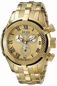 Invicta Gold Dial Stainless Steel Band Watch #17157 (Women Watch)