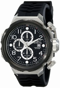 Invicta I Force Quartz Chronograph Date Black Silicone Watch # 17169 (Men Watch)