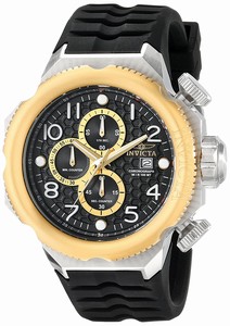 Invicta I Force Quartz Chronograph Date Black Silicone Watch # 17170 (Men Watch)