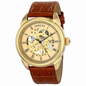 Invicta Mechanical Hand-wind Gold Watch #17186 (Men Watch)