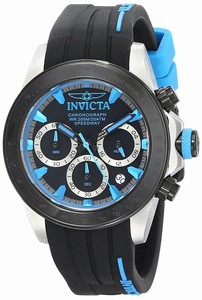 Invicta Speedway Quartz Chronograph Date Black Silicone Watch # 17193 (Men Watch)