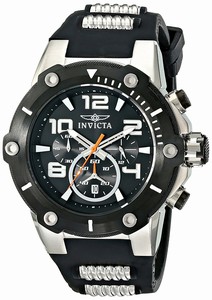 Invicta Black Dial Ion Plated Stainless Steel Watch #17202 (Men Watch)