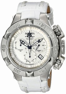 Invicta Subaqua Quartz Chronograph White Leather Watch # 17226 (Women Watch)