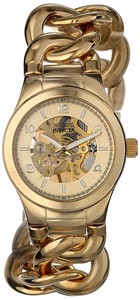 Invicta Gold Dial Stainless Steel Band Watch #17251 (Women Watch)