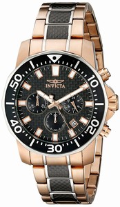 Invicta Black Dial Stainless Steel Band Watch #17255 (Men Watch)