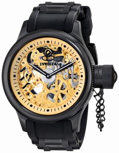 Invicta Mechanical Hand Wind Black Polyurethane Watch # 17279 (Men Watch)