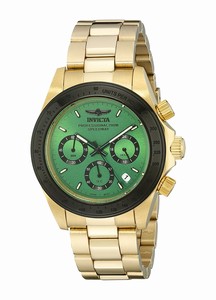 Invicta Green Dial Ion Plated Stainless Steel Watch #17315 (Men Watch)