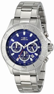 Invicta Blue Dial Stainless Steel Band Watch #17360 (Men Watch)