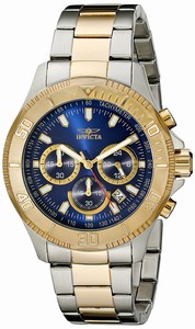 Invicta Blue Dial Stainless Steel Band Watch #17362 (Men Watch)