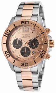 Invicta Pro Diver Quartz Chronograph Date Multicolor Dial Two Tone Stainless Steel Watch # 17400 (Men Watch)