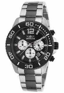 Invicta Pro Diver Quartz Chronograph Date Multicolor Dial Two Tone Stainless Steel Watch # 17401 (Men Watch)