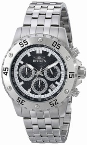 Invicta Black Dial Stainless Steel Watch #17451 (Men Watch)