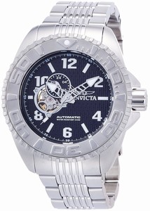 Invicta Black Dial Stainless Steel Band Watch #17457 (Men Watch)