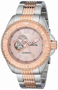 Invicta Rose Gold Dial Stainless Steel Band Watch #17462 (Men Watch)