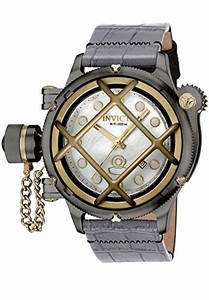 Invicta White Dial Steel And 18k Gold Band Watch #17472 (Men Watch)