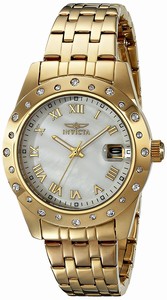 Invicta Mother Of Pearl Dial Stainless Steel Band Watch #17488 (Women Watch)