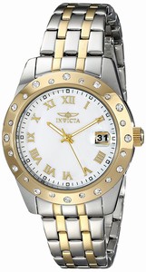 Invicta Mother Of Pearl Dial Stainless Steel Band Watch #17489 (Women Watch)