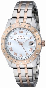 Invicta Mother Of Pearl Dial Stainless Steel Band Watch #17490 (Women Watch)
