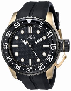 Invicta Black Dial Ion Plated Stainless Steel Watch #17511 (Men Watch)