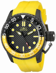 Invicta Pro Diver Quartz Analog Yellow Silicone Watch # 17513 (Men Watch)