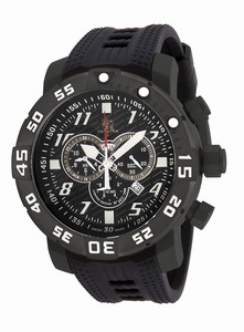 Invicta Quartz Chronograph Day Date Titanium Case Black Polyurethane Watch # 17548 (Men Watch)