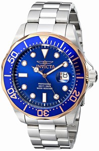 Invicta Blue Dial Stainless Steel Band Watch #17554 (Men Watch)