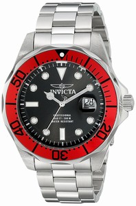 Invicta Black Dial Ion Plated Stainless Steel Watch #17556 (Men Watch)