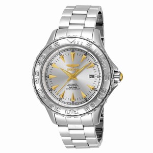 Invicta Silver-tone Dial Stainless Steel Band Watch #17584 (Men Watch)