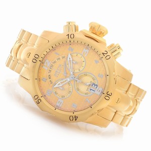 Invicta Gold Dial Stainless Steel Band Watch #17633 (Men Watch)