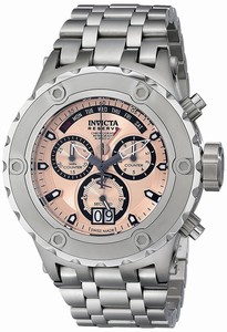 Invicta Rose Gold Dial Stainless Steel Band Watch #17662 (Men Watch)