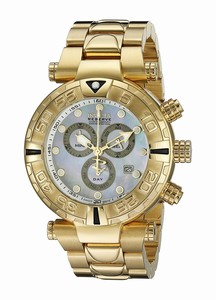 Invicta Mother Of Pearl Dial Stainless Steel Band Watch #17684 (Men Watch)