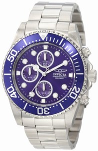 Invicta Flame-Fusion Crystal; Brushed And Polished Stainless Steel Case And Bracelet Stainless Steel Watch #1769 (Watch)