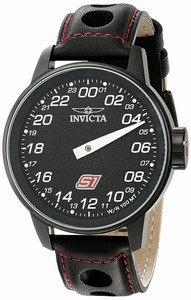 Invicta S1 Rally Quartz Analog Black Leather Watch # 17699 (Men Watch)