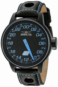 Invicta S1 Rally Quartz Analog Black Leather Watch # 17702 (Men Watch)