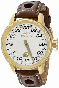 Invicta S1 Rally Quartz Analog Brown Leather Watch # 17707 (Men Watch)