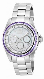 Invicta Mother Of Pearl Dial Stainless Steel Band Watch #17713 (Women Watch)