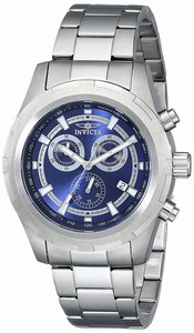 Invicta Blue Dial Stainless Steel Band Watch #17729 (Men Watch)