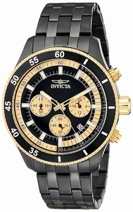 Invicta Black Dial Stainless Steel Band Watch #17738 (Men Watch)