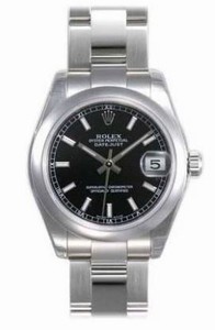 Rolex Black Dial Automatic Self Winding Watch #178240-BKSO (Women Watch)
